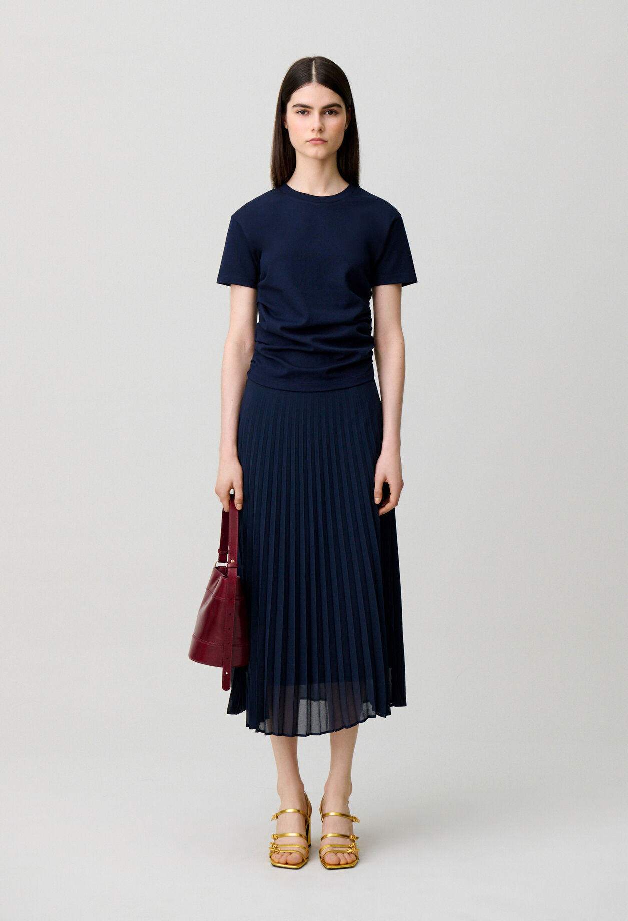 Trompe-l'&oelig;il bi-material dress