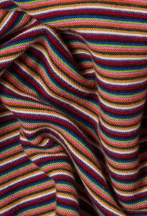 Striped turtleneck jumper