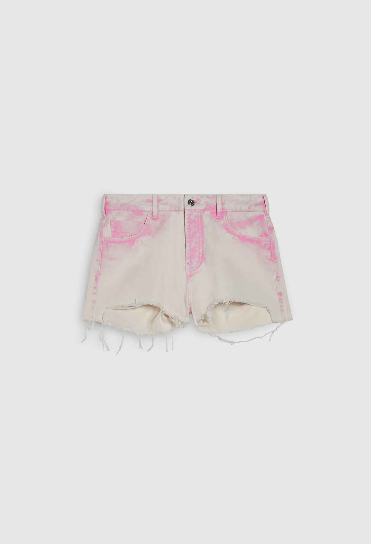 Shorts in two-tone denim