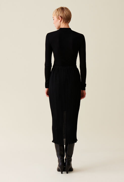 Pleated 7/8 skirt, lined