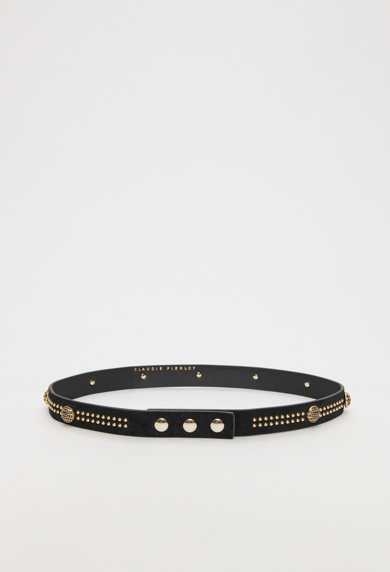 Eco-friendly leather studded belt