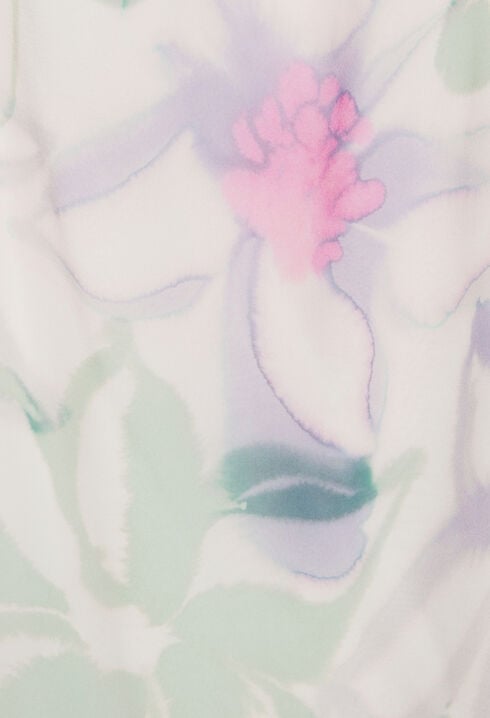 Silk printed midi dress