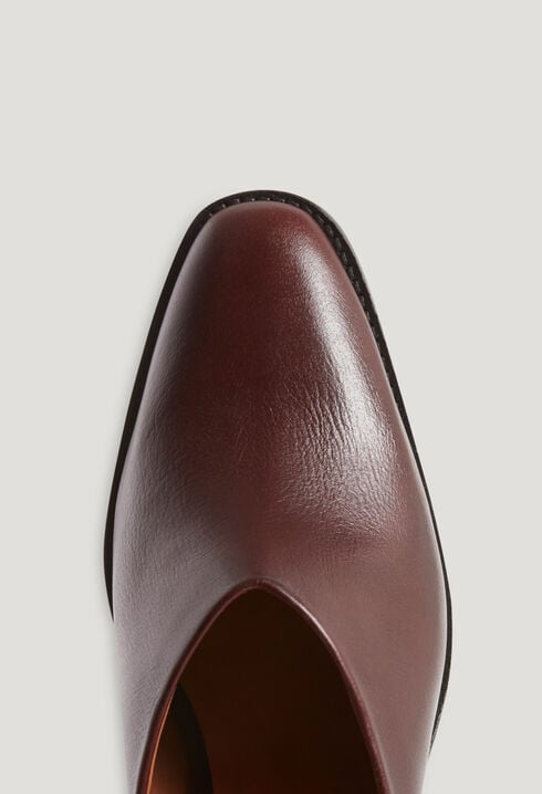 Brown mules with heels