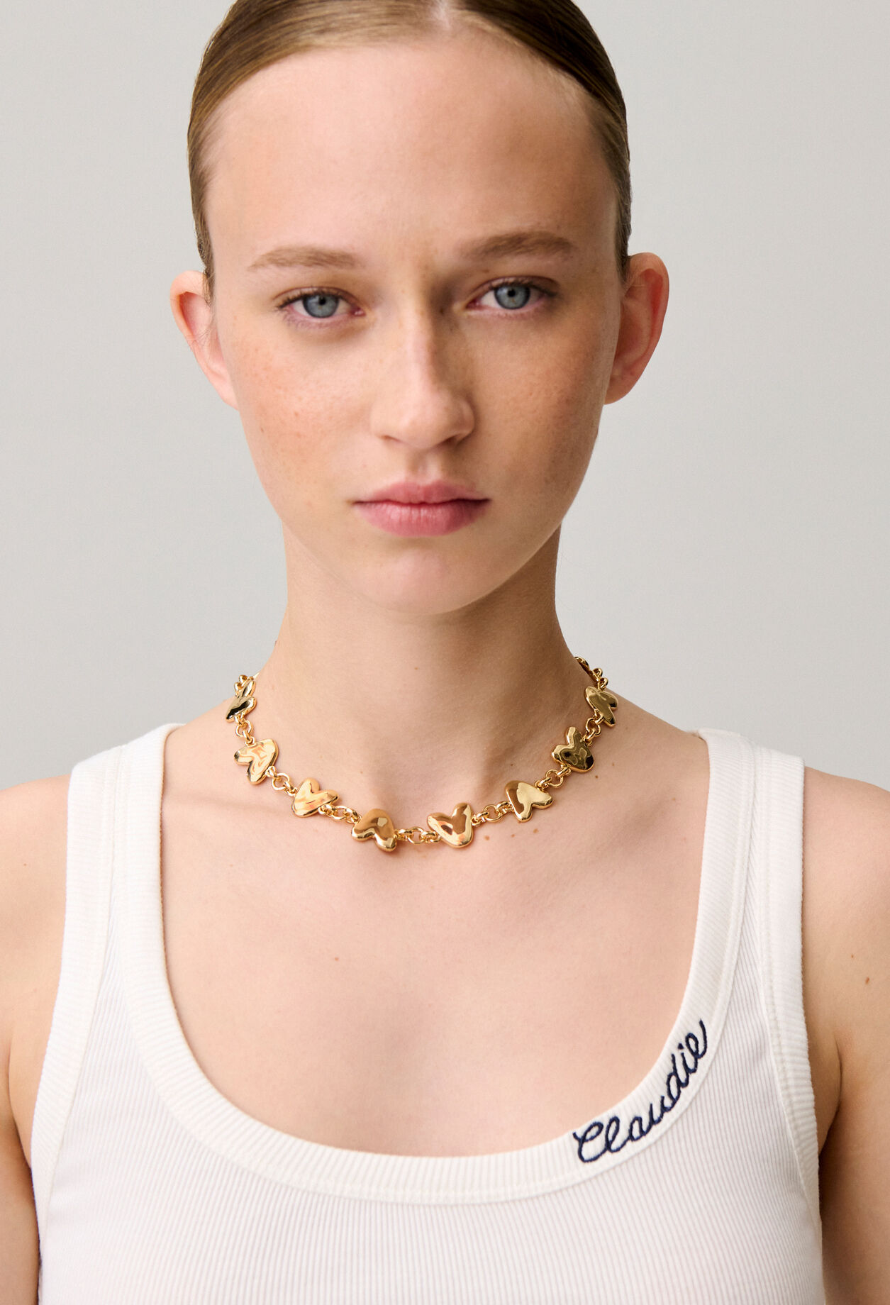 Hammered heart necklace