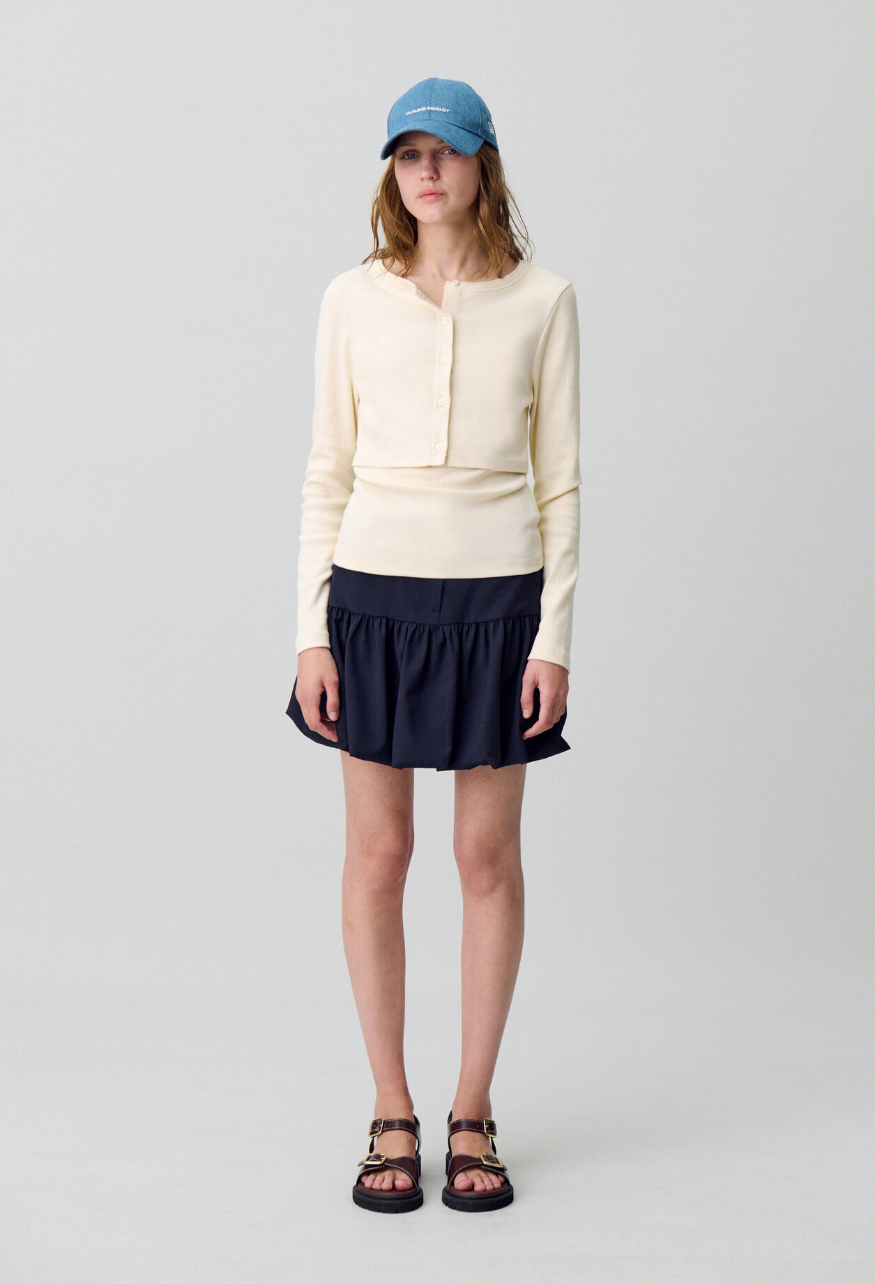 Cotton Cardigan T-Shirt Set