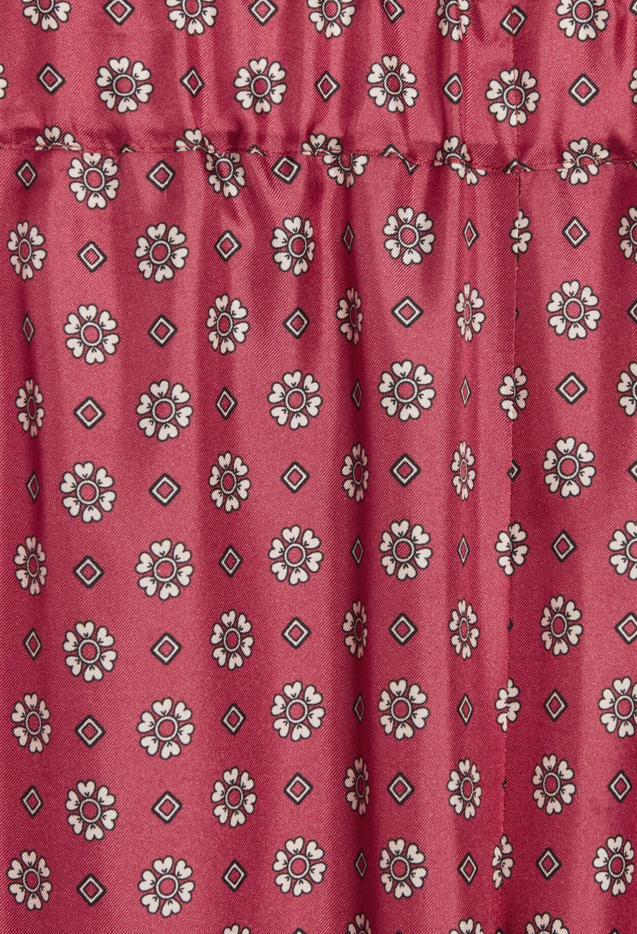 Printed satin trousers