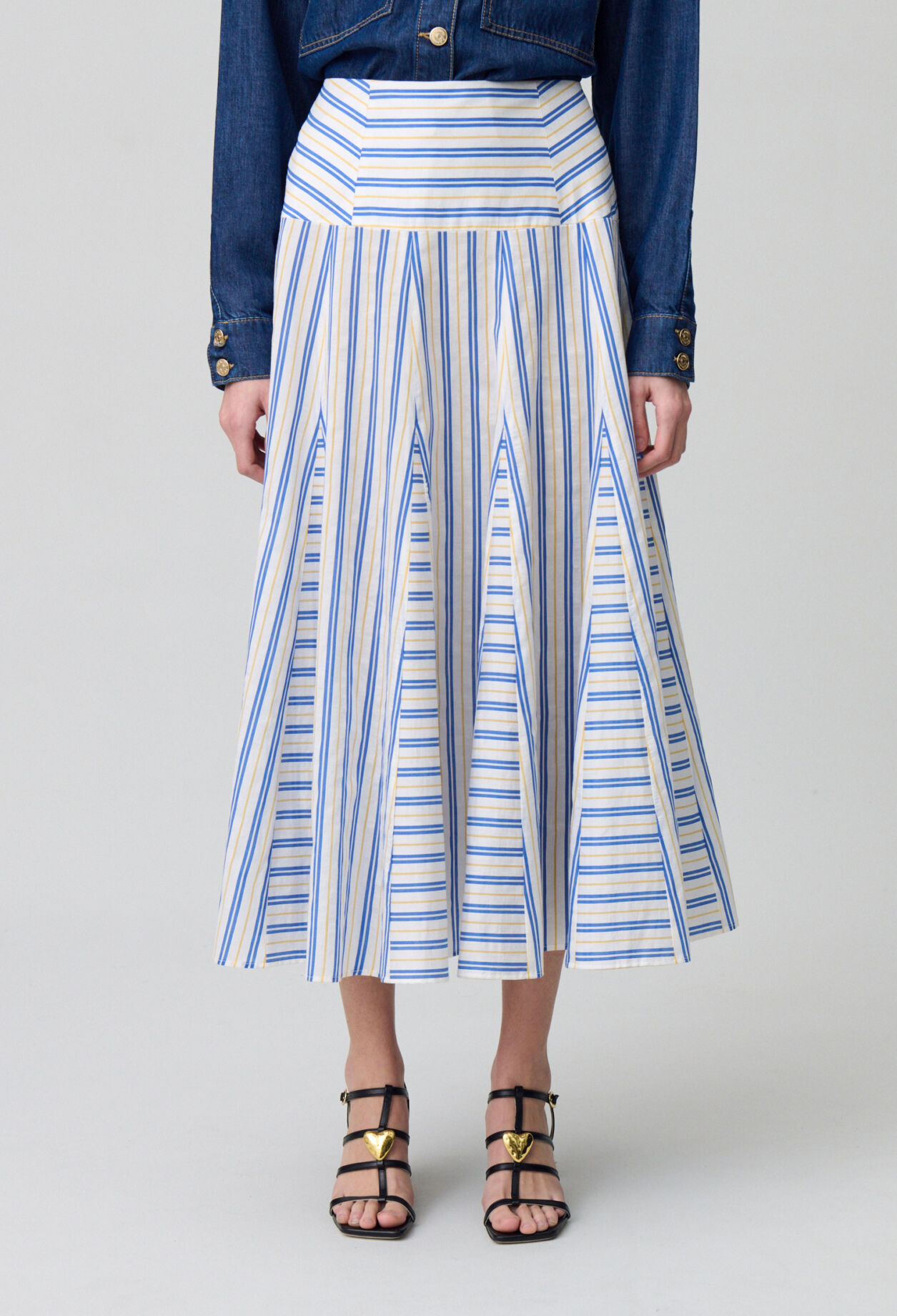 Long striped skirt