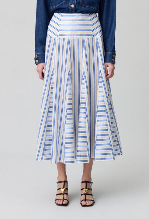 Long striped skirt