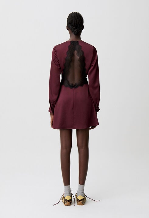 Satin flowly mini dress