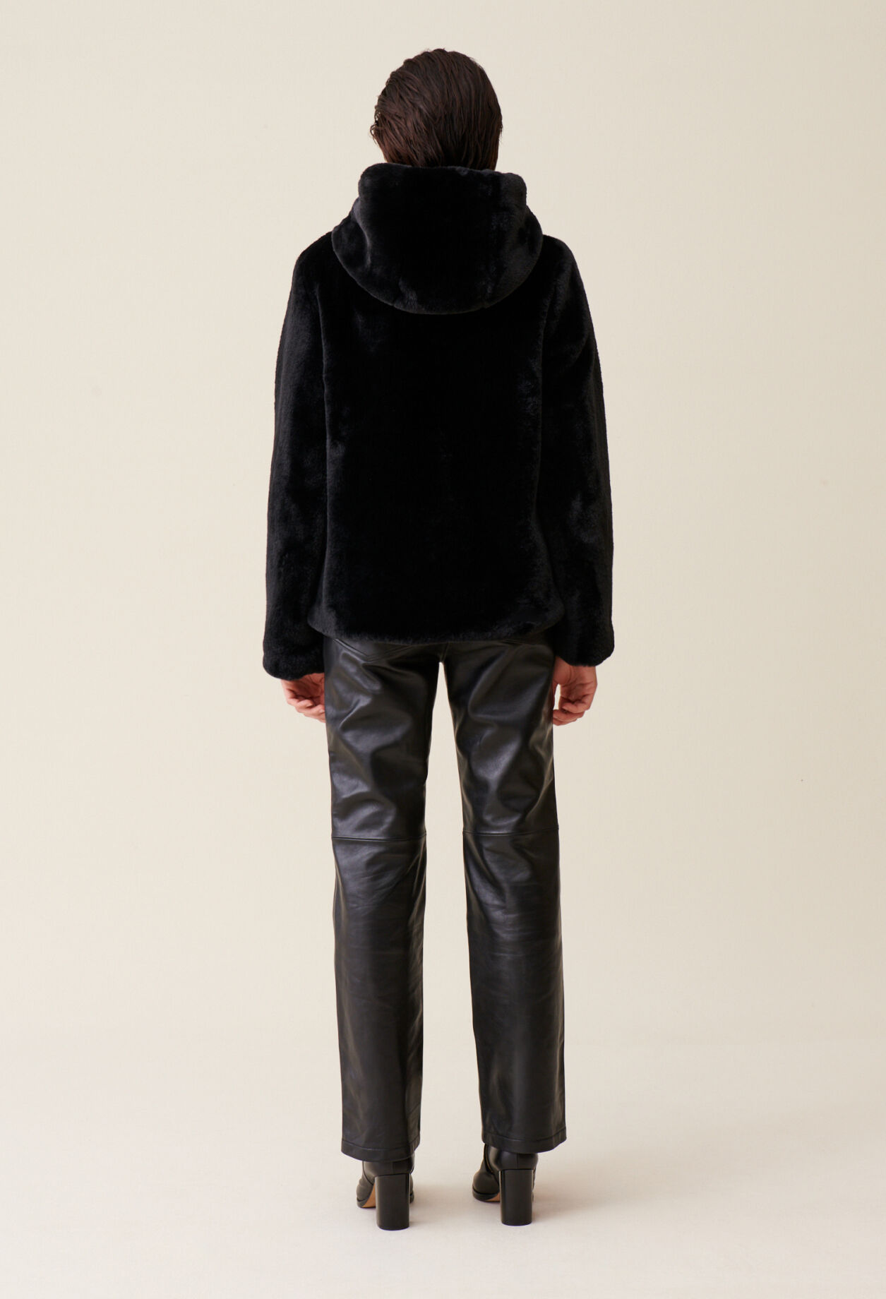 Hooded Faux Fur Jacket