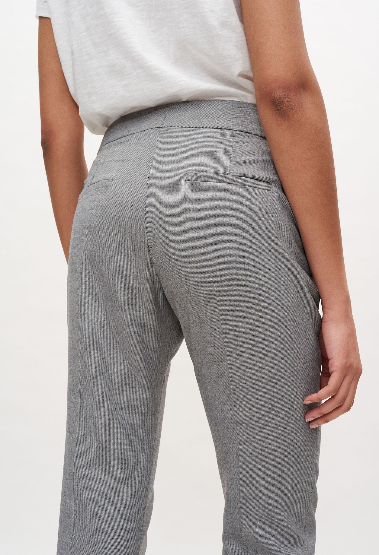 High-waisted tailored trousers
