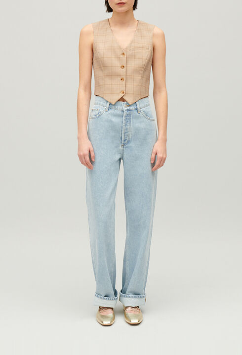 Faded blue Louis flare jeans