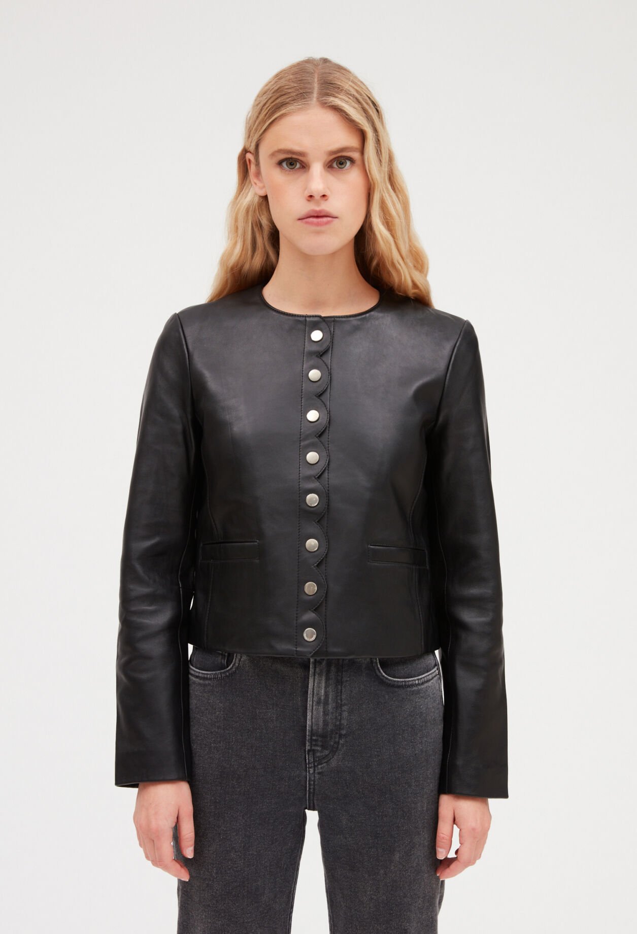 Smooth leather jacket