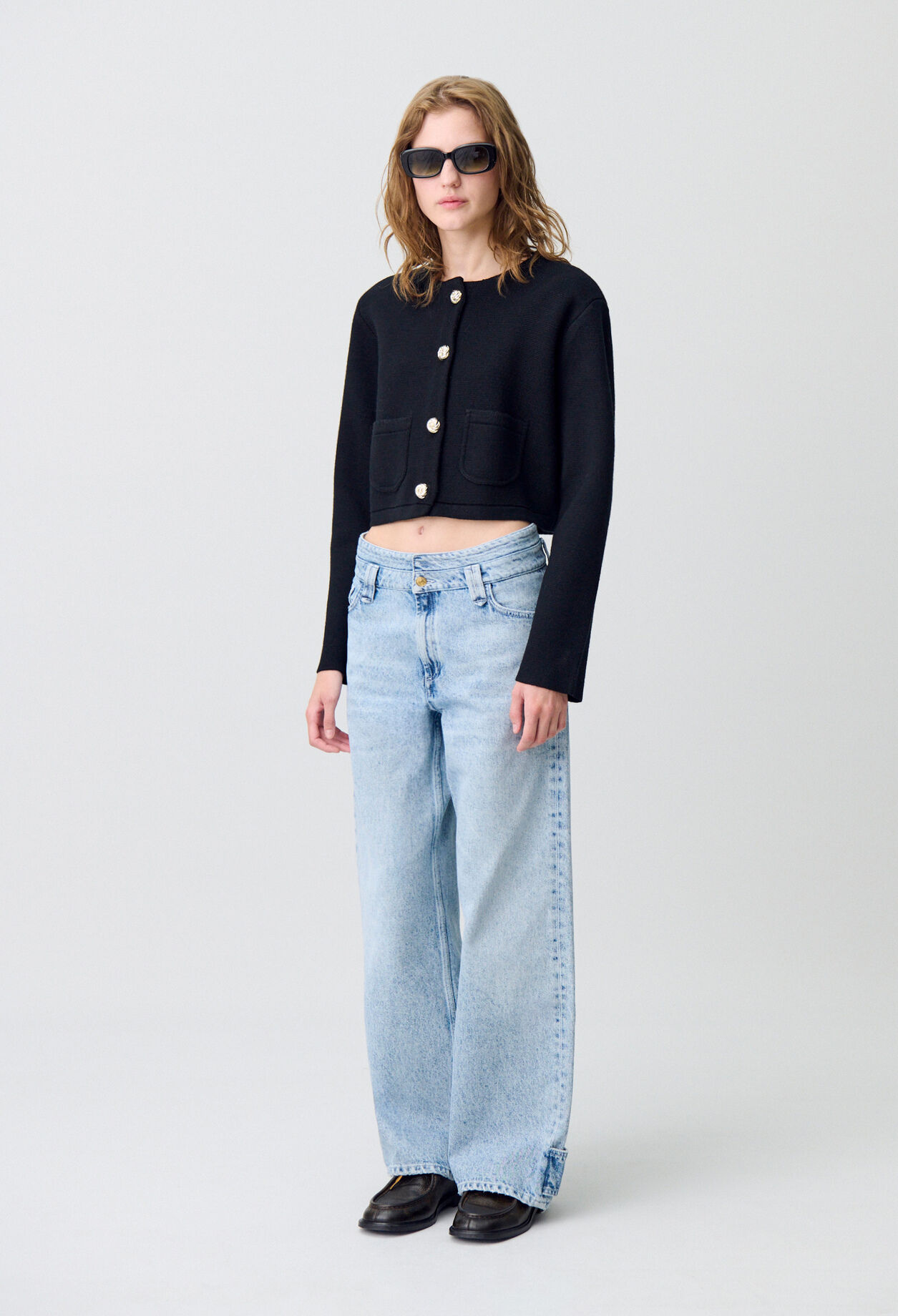 Straight denim jeans