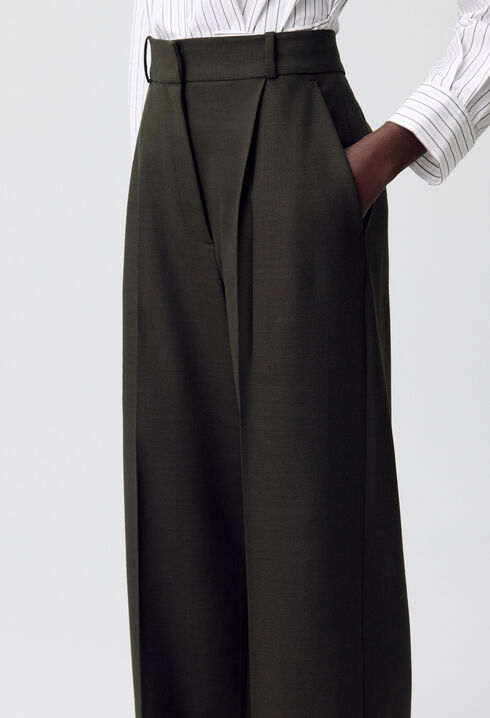 Wide-leg Tailored Trousers