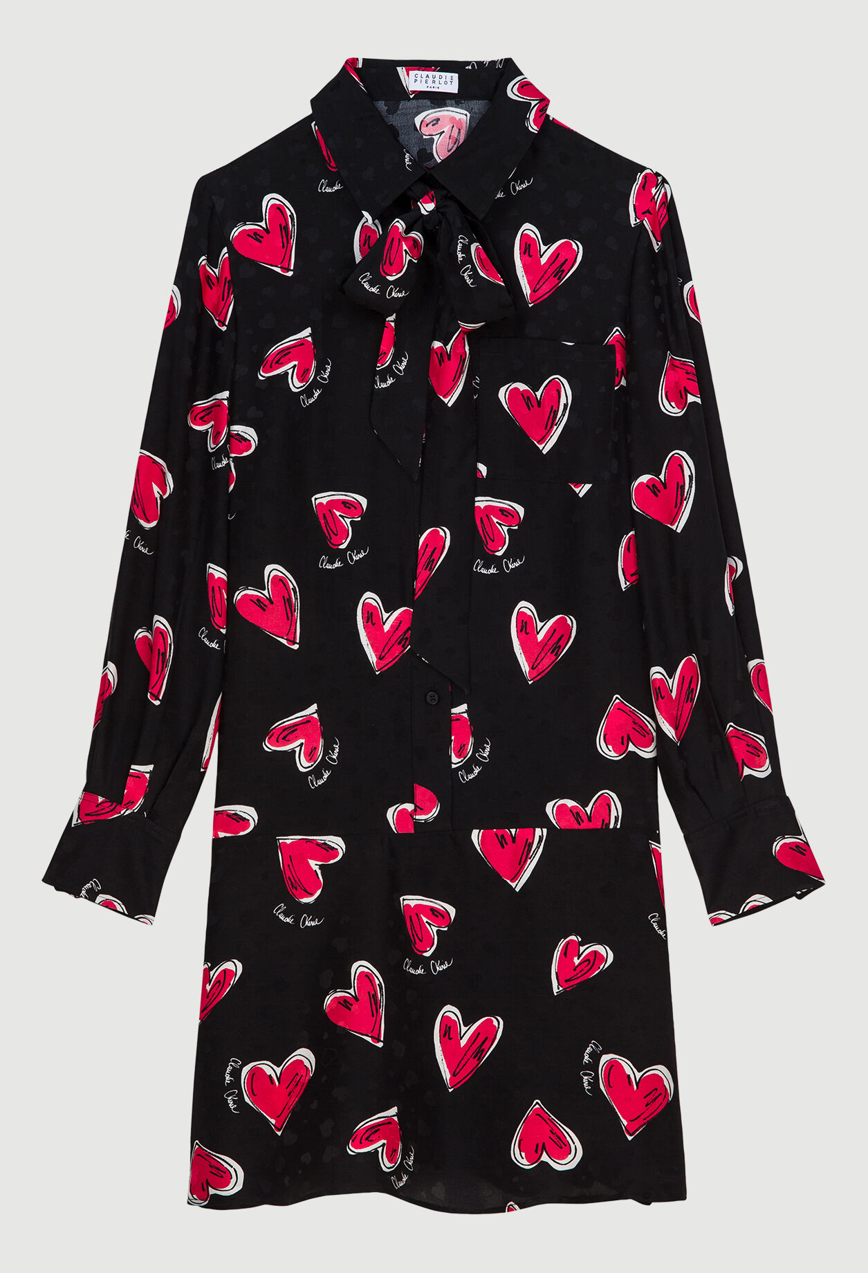 Printed shirt dress