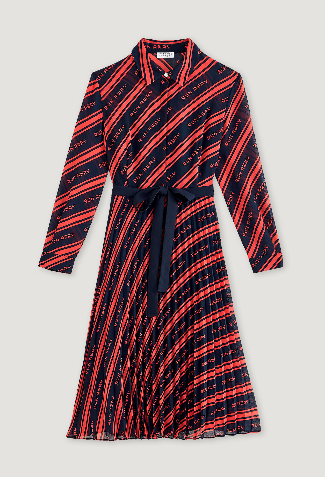 Pleated midi dress
