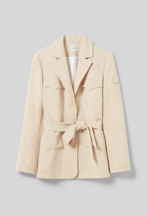 Belted safari jacket