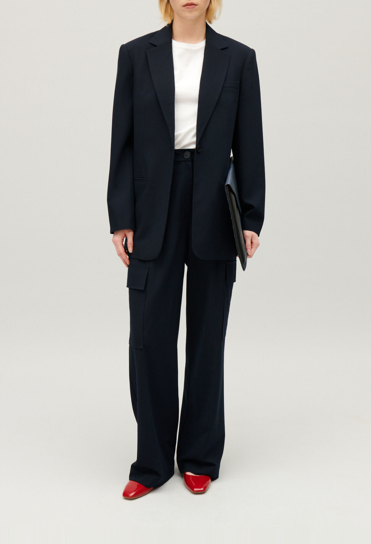 Navy oversized suit jacket
