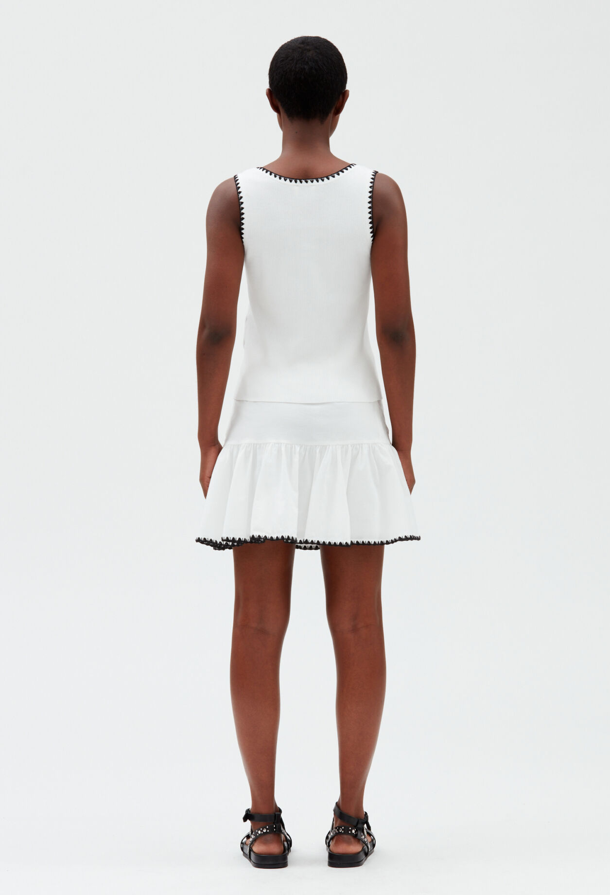 Ecru ribbed vest