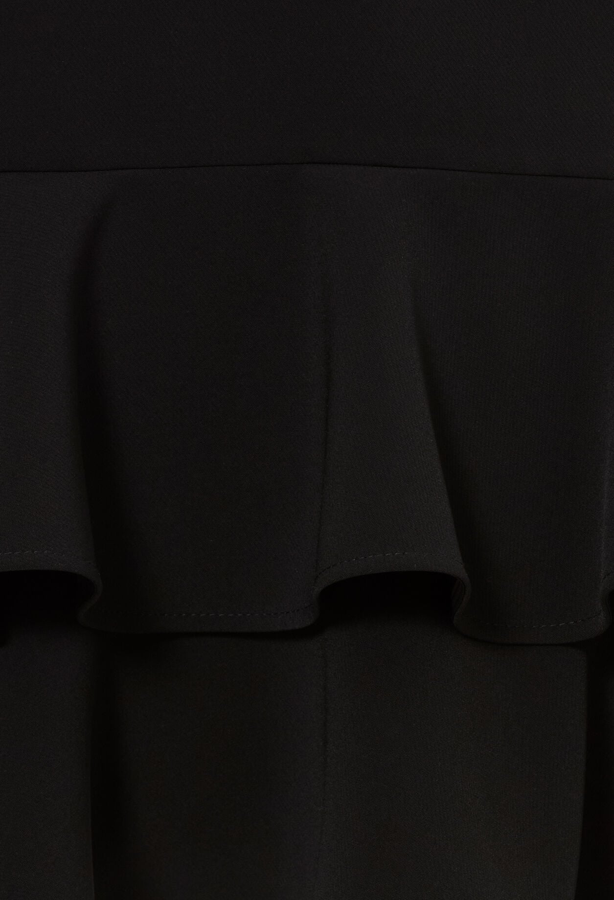 Flared ruffled midi skirt