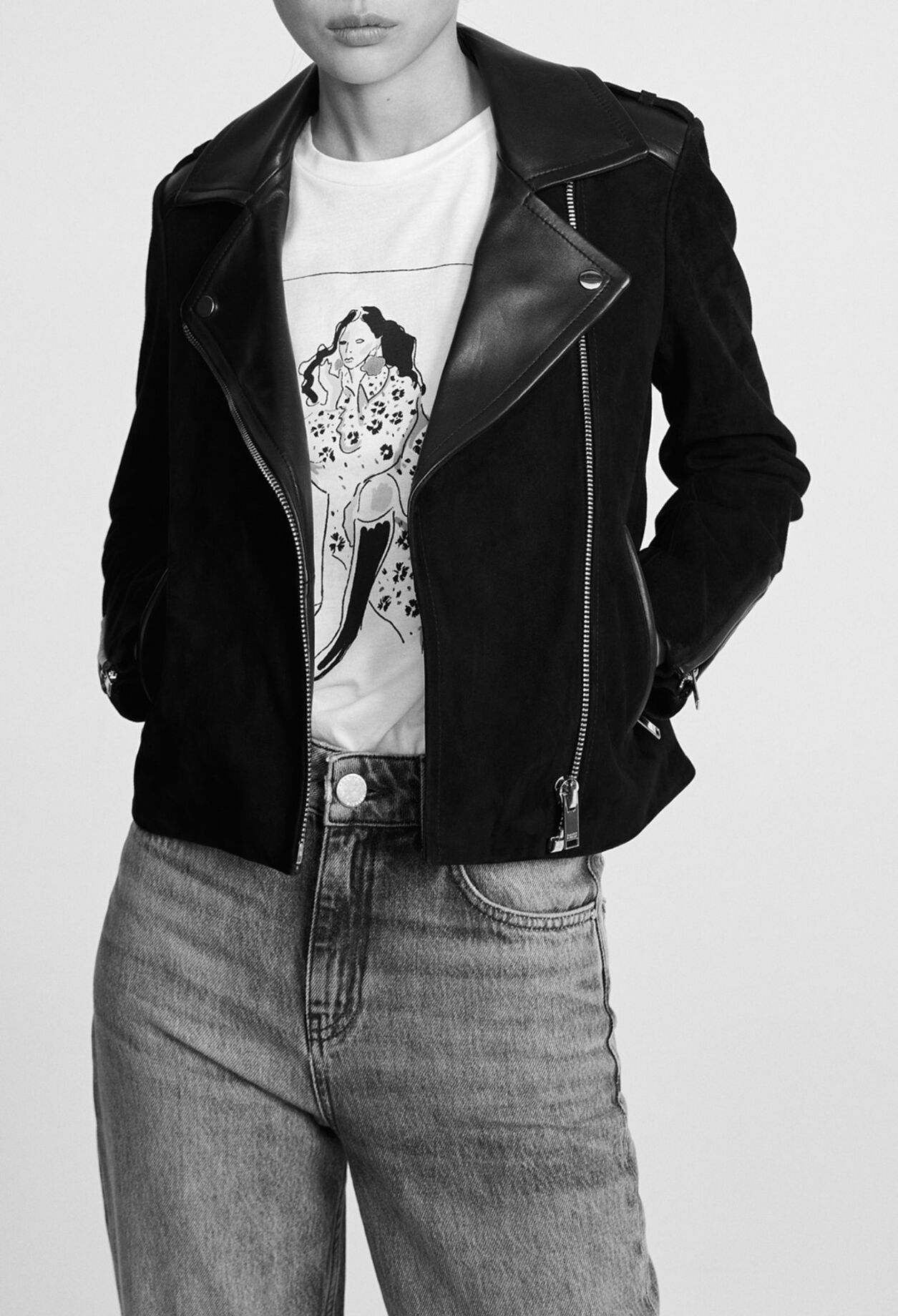 Black leather jacket