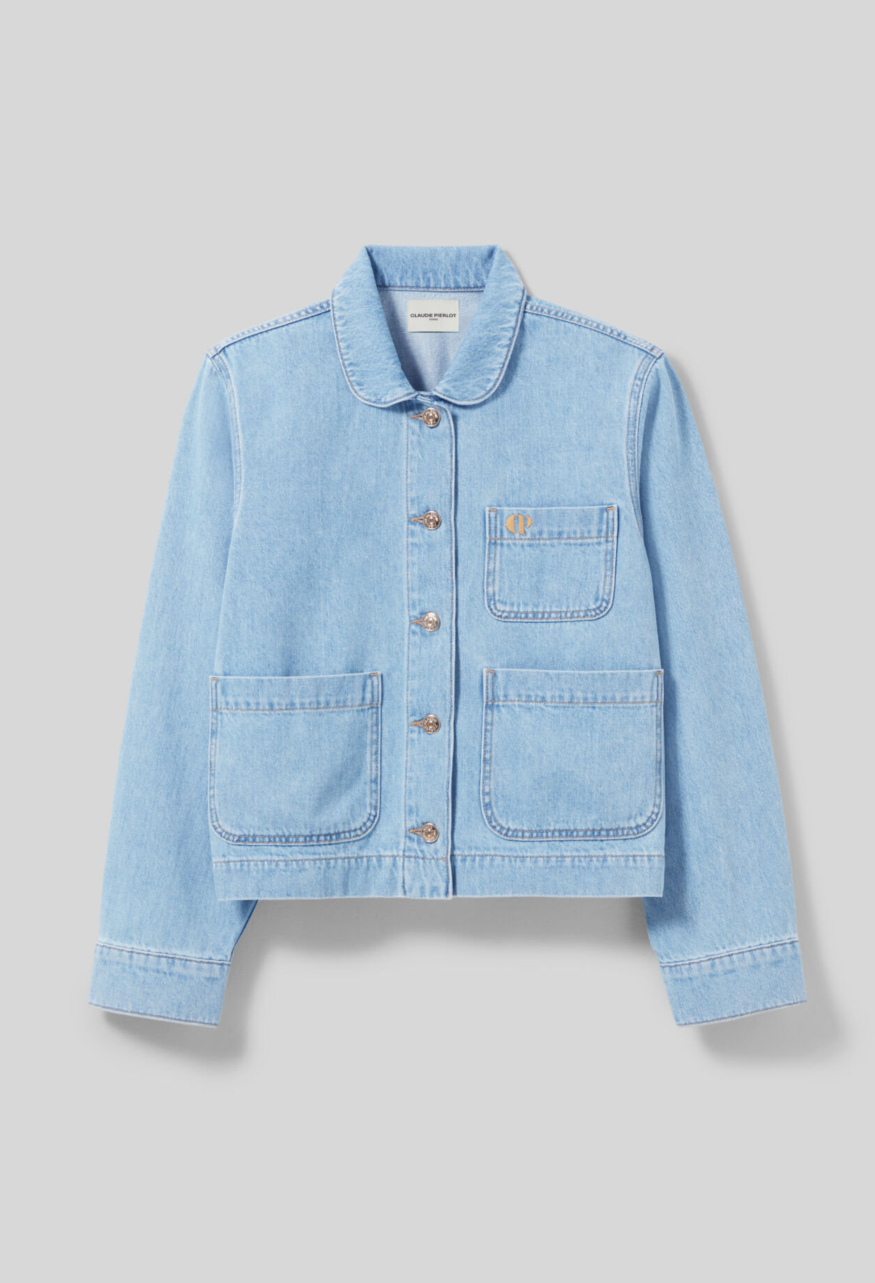 Denim jacket with Peter Pan collar