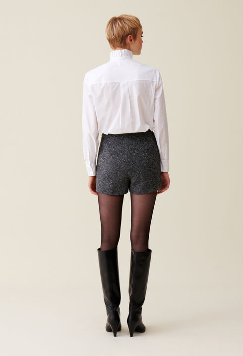 Grey tweed shorts