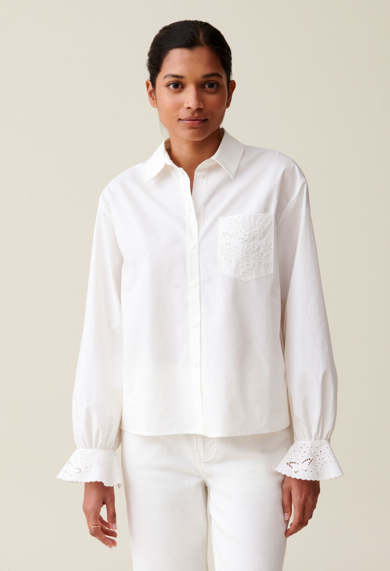 Embroidered White Shirt