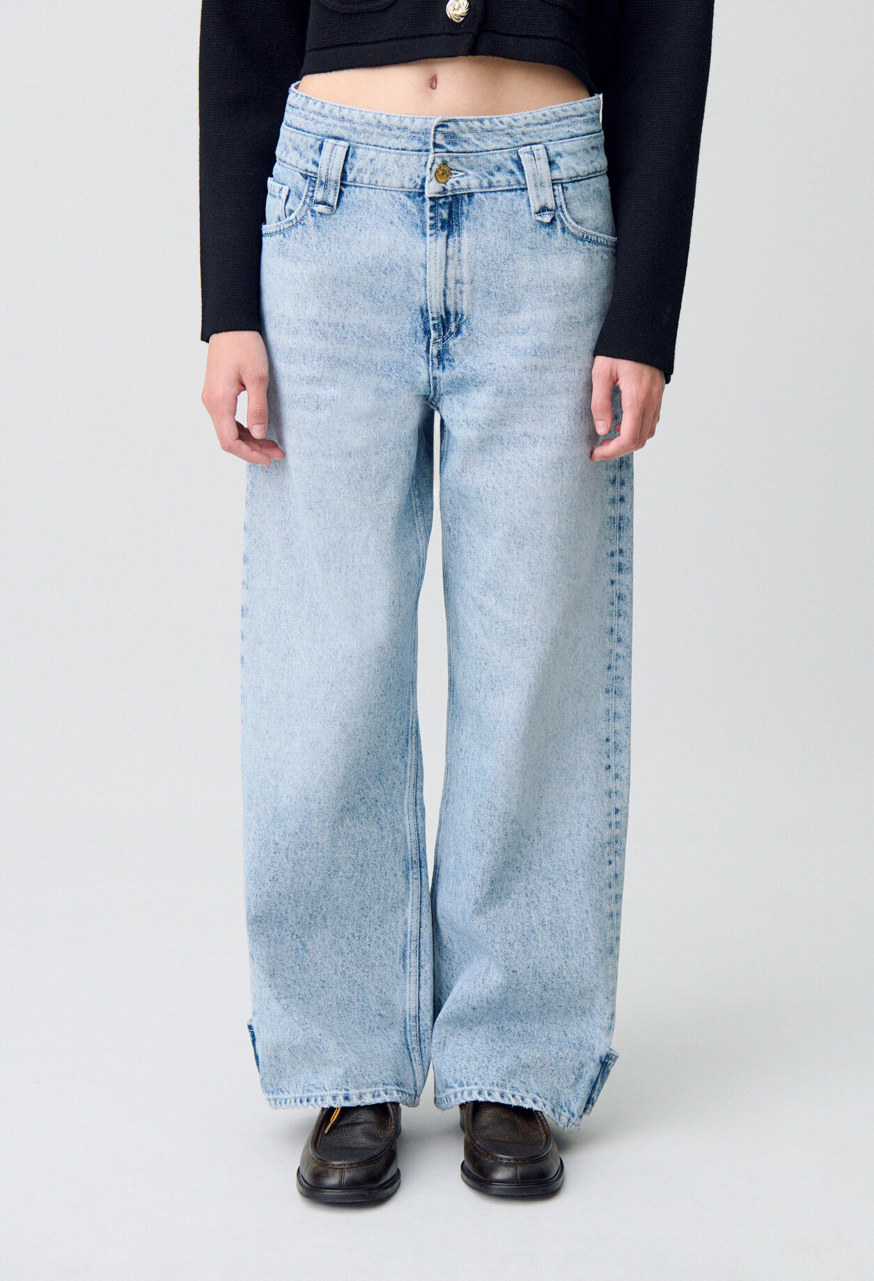 Straight denim jeans