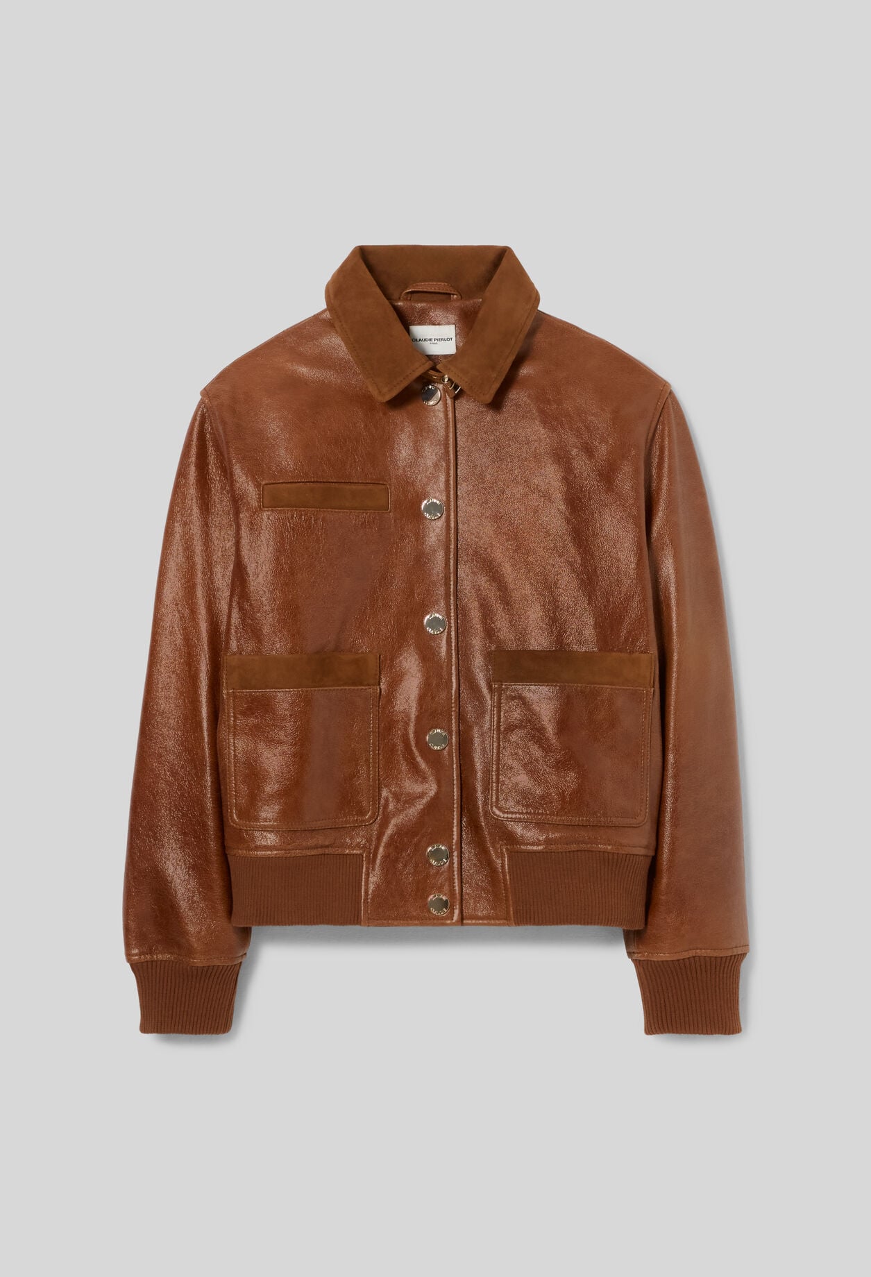 Oversized leather jacket