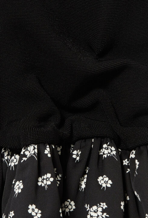 Short Bubble Dress with flowers