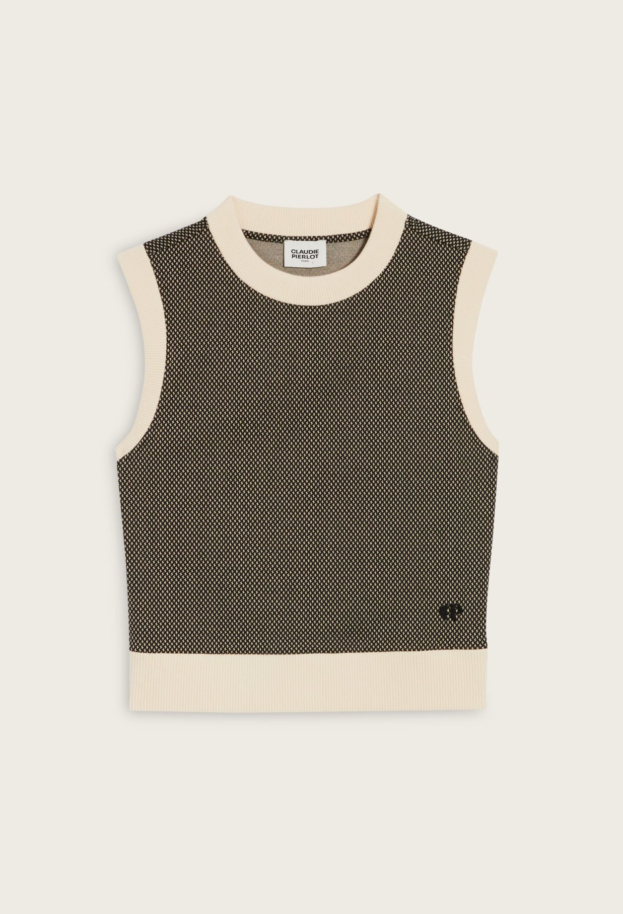 Chocolate sleeveless jumper