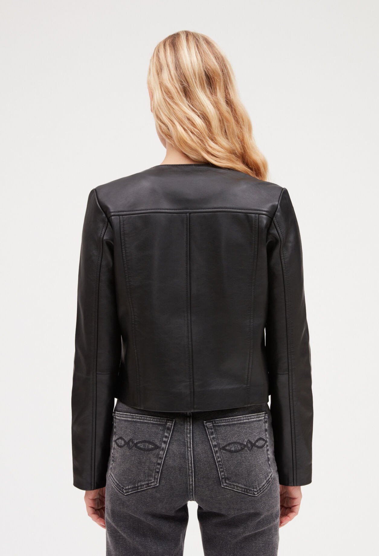 Smooth leather jacket