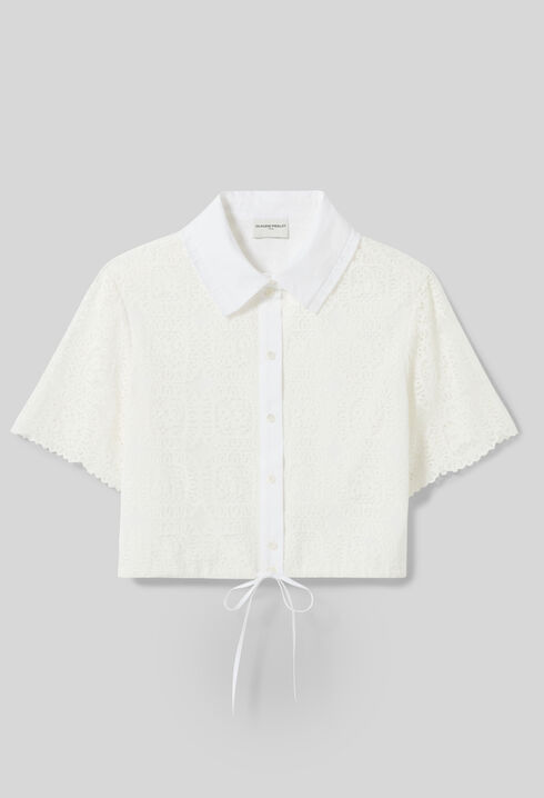 Cropped lace shirt