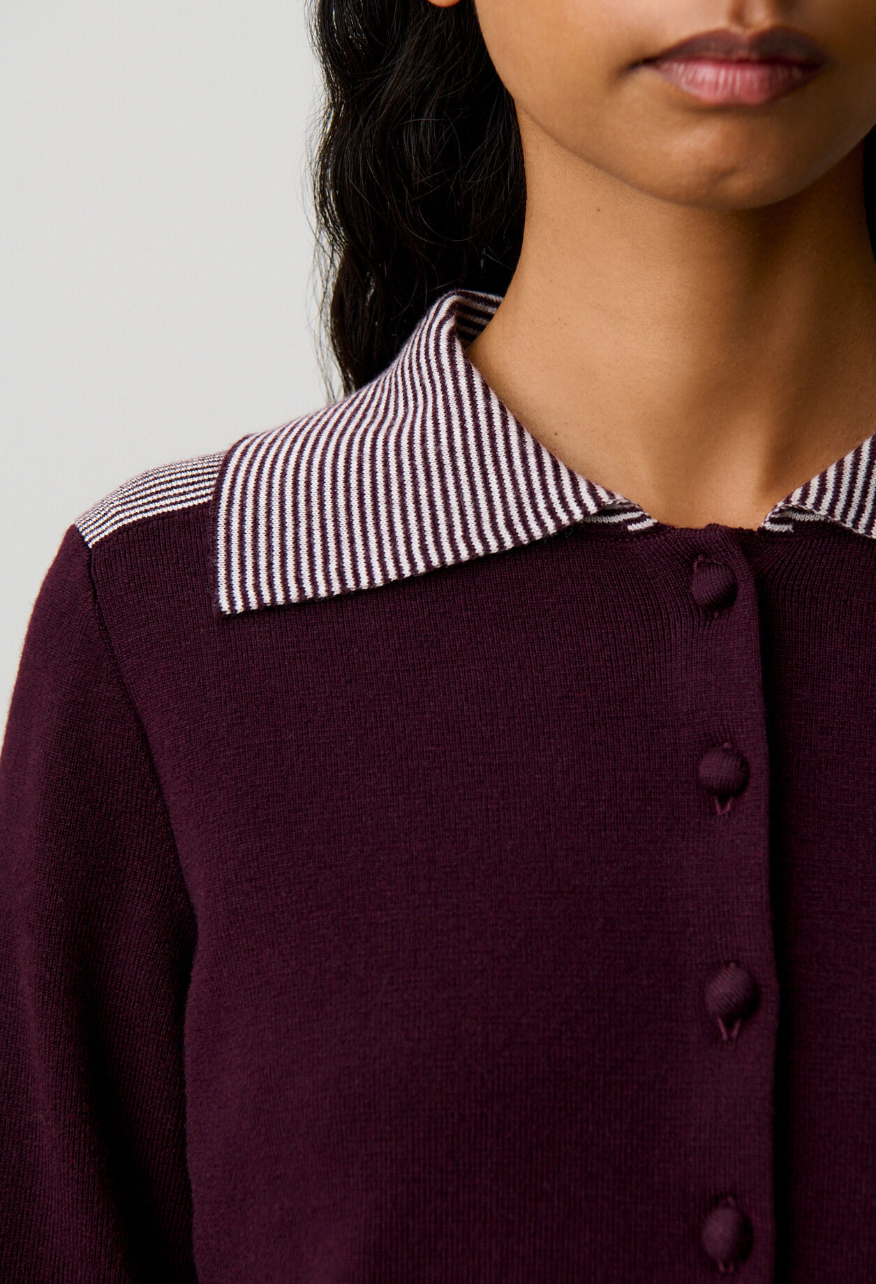 Striped wool sailor cardigan
