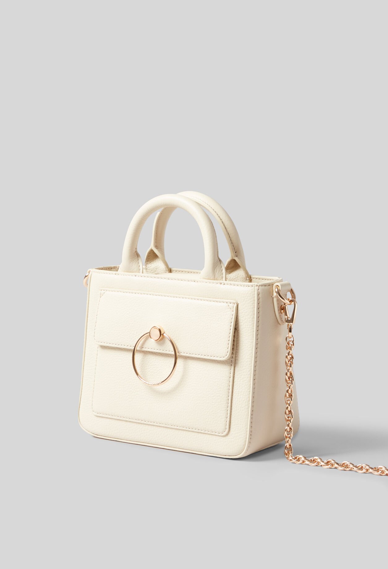 Anouck grained leather chain bag