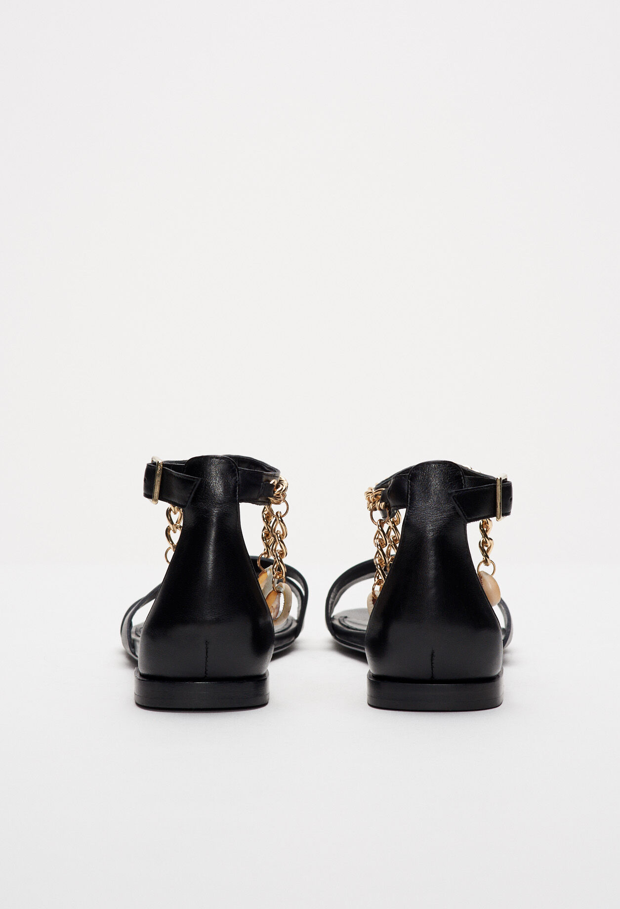 Metal chain sandals