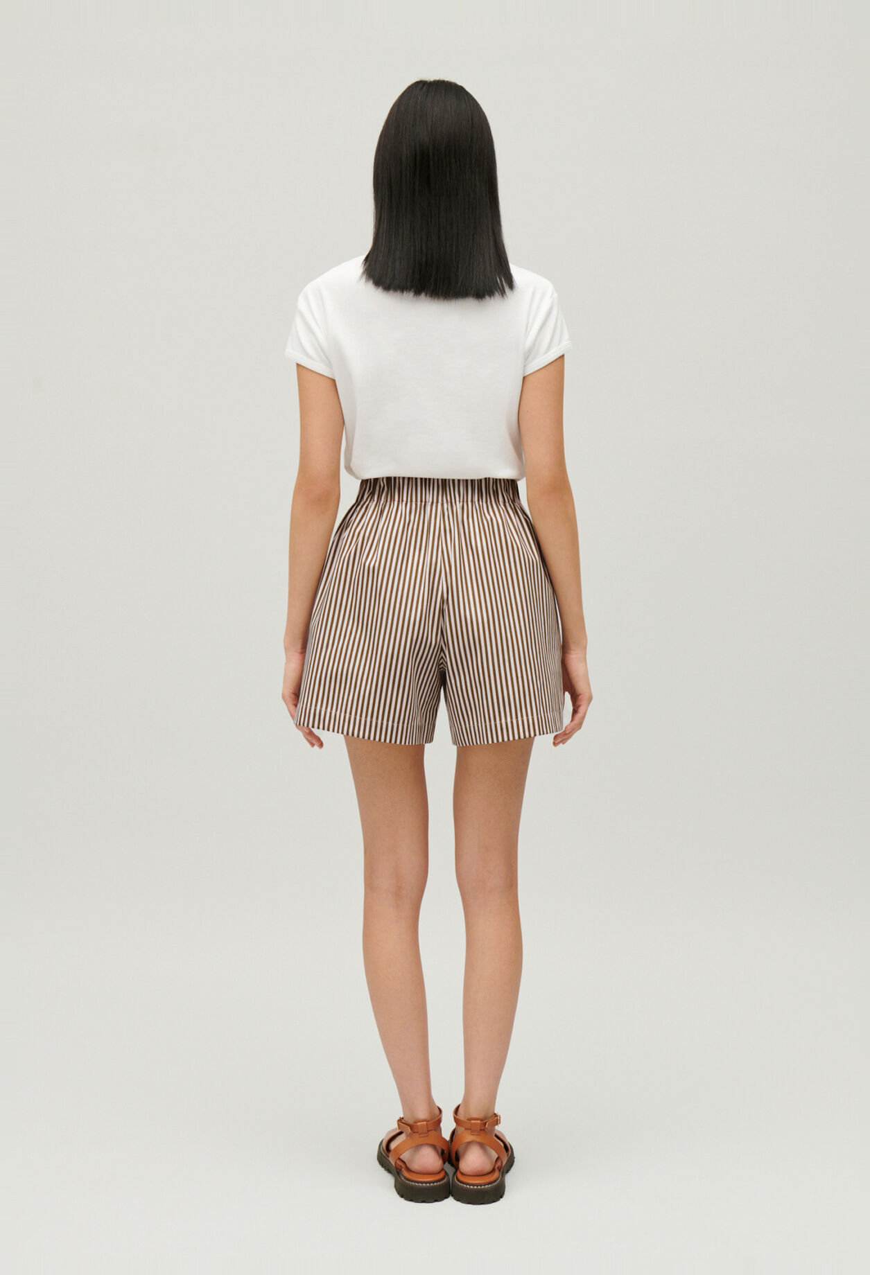Bronze striped shorts