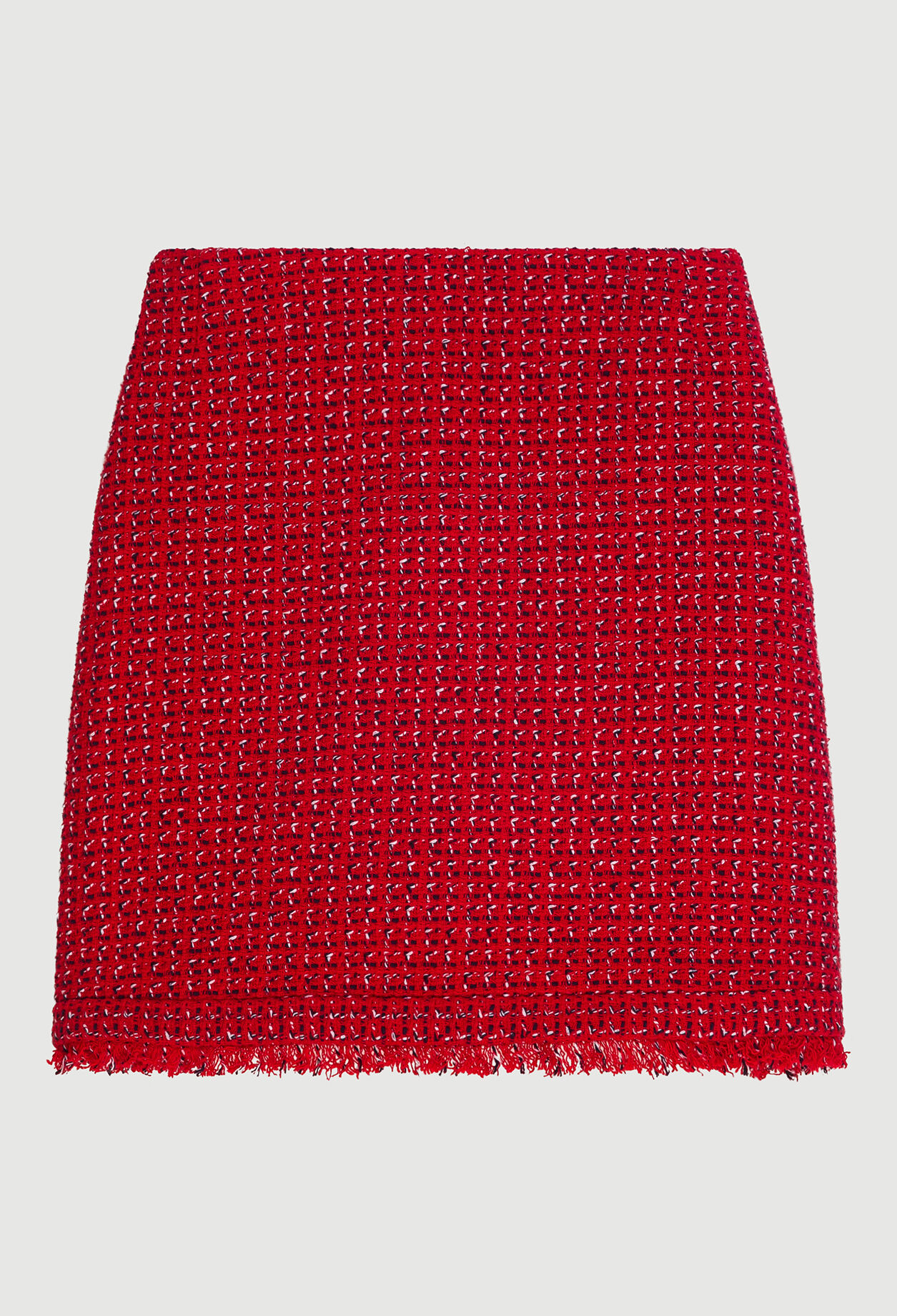 Red tweed skirt