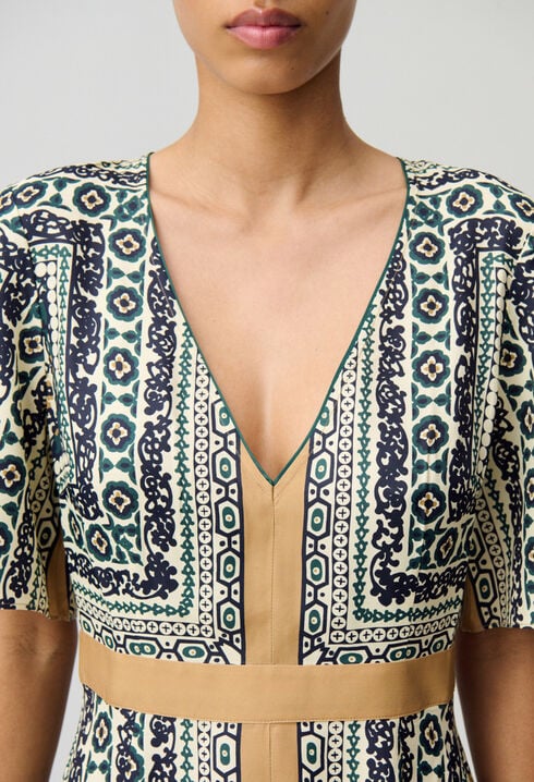 Flowy printed maxi dress
