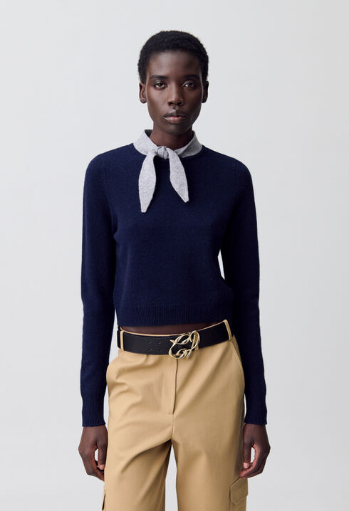 Scarf Collar Jumper