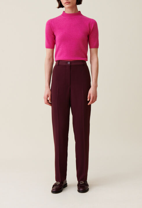 Cigarette-cut Tailored Trousers