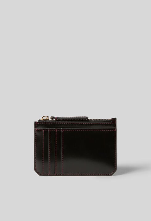 Gold Heart Leather Card Holder