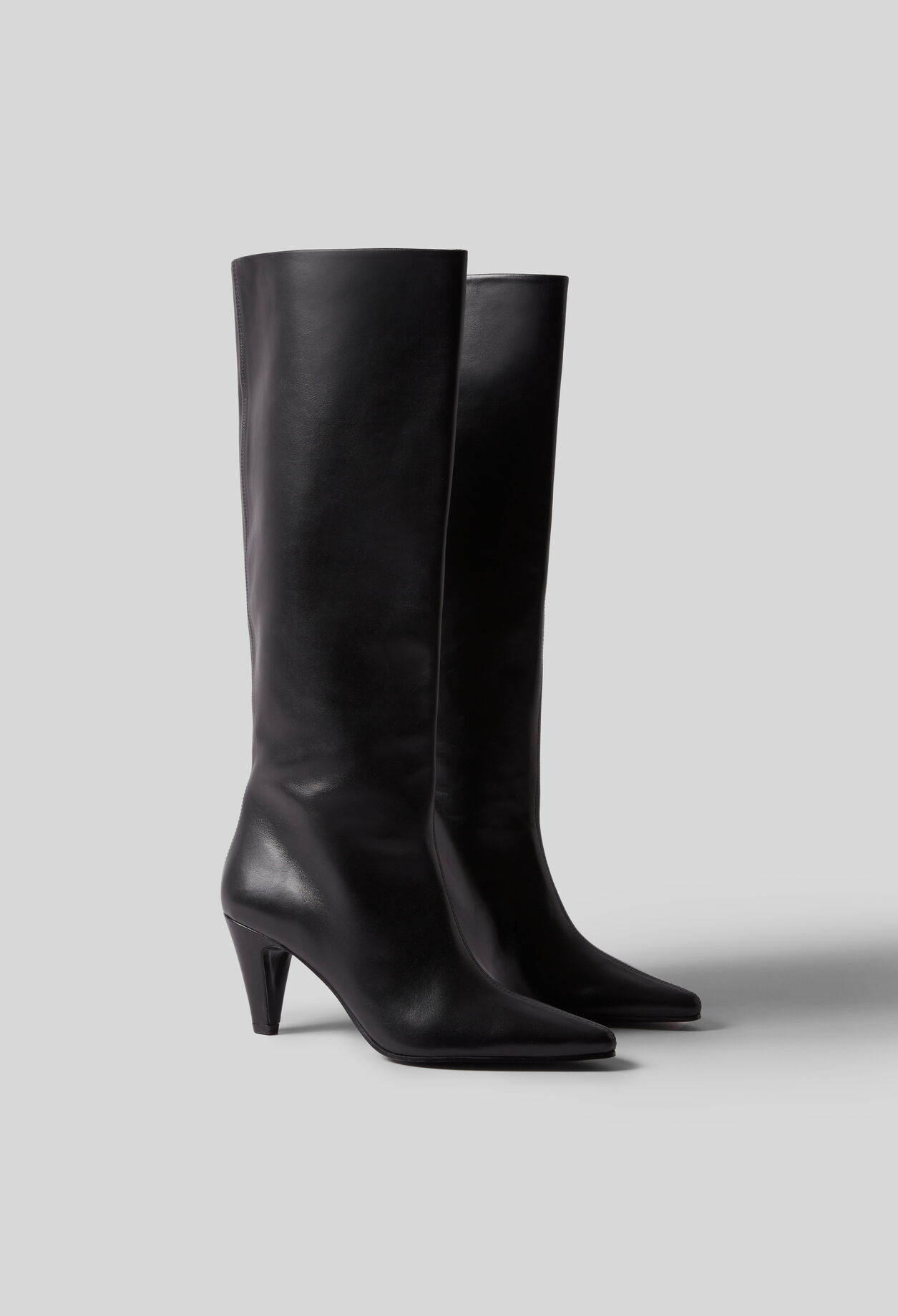 Leather knee-high boots