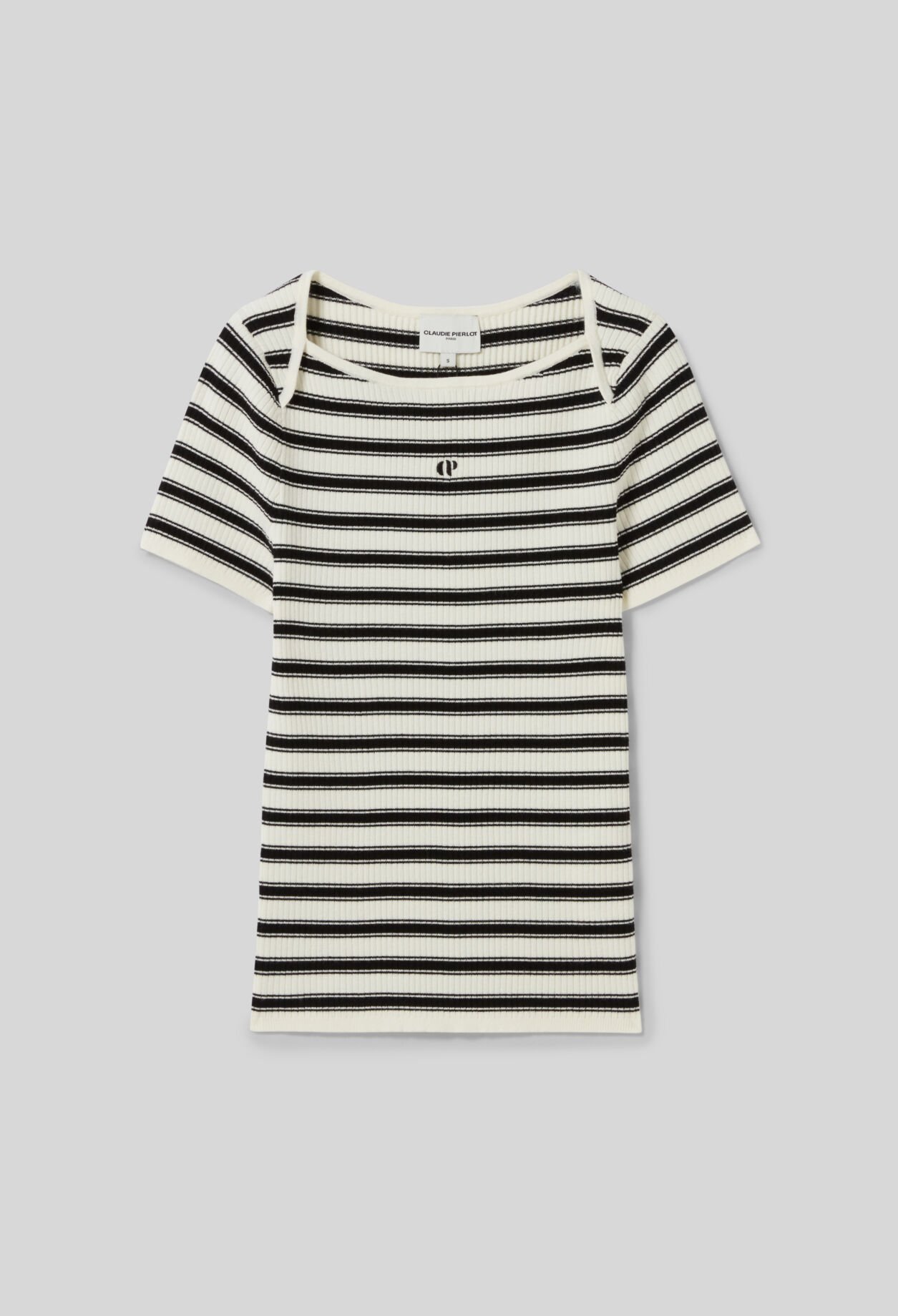 Fine-Knit Breton Stripe Top
