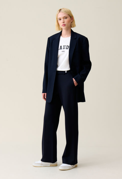 Navy oversized suit jacket