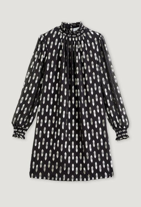 Black embroidered dress