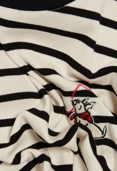 Two-tone stripy Breton T-shirt