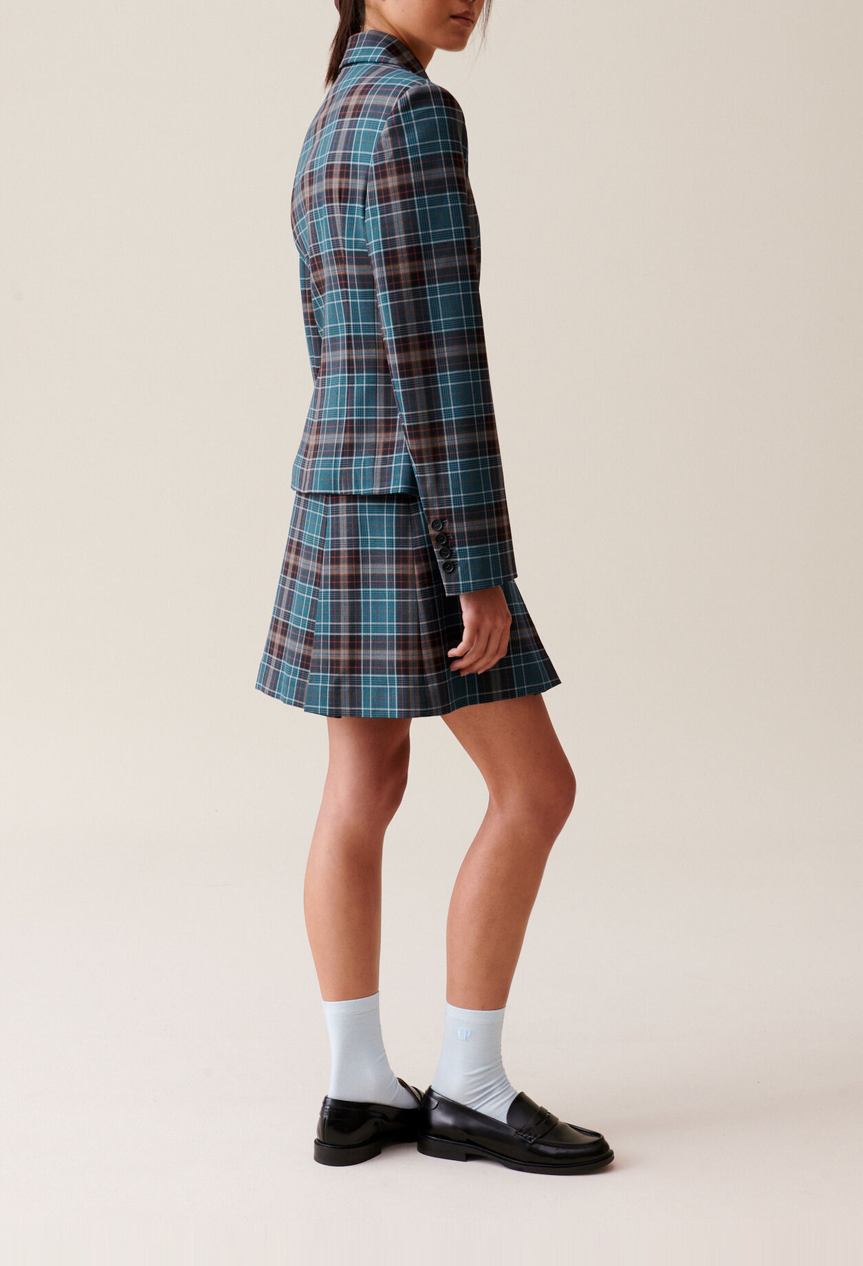 Checked blazer